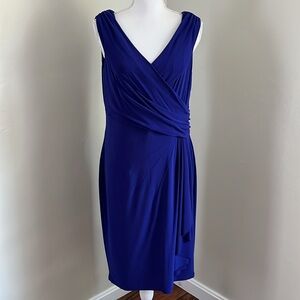 LAUREN RALPH LAUREN Surplice Neckline Dress